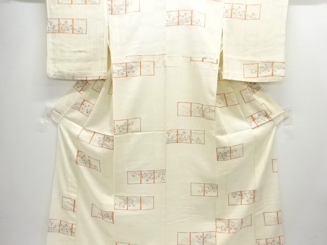 JAPANESE KIMONO / KOMON FOR SUMMER / FLORAL PLANTS